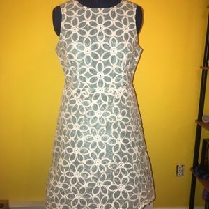 Blue and white flower dress